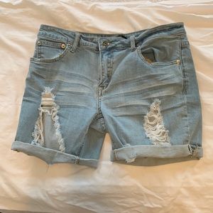 Forever 21 Jean Shorts Ripped Jean Shorts